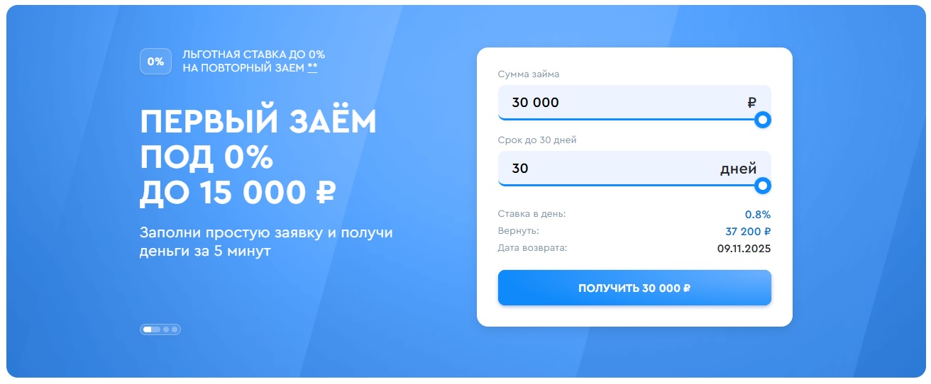 Калькулятор займа в Народном центре кредитования